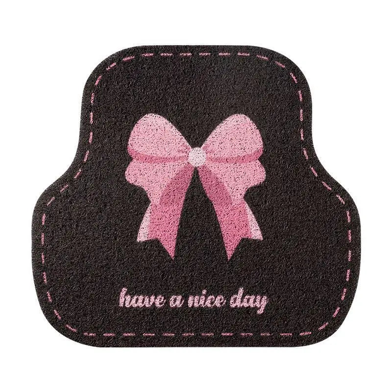 Universal Car Floor Mats Cute Women Driver Side Auto Foot Pad Non Slip Durable Carpet