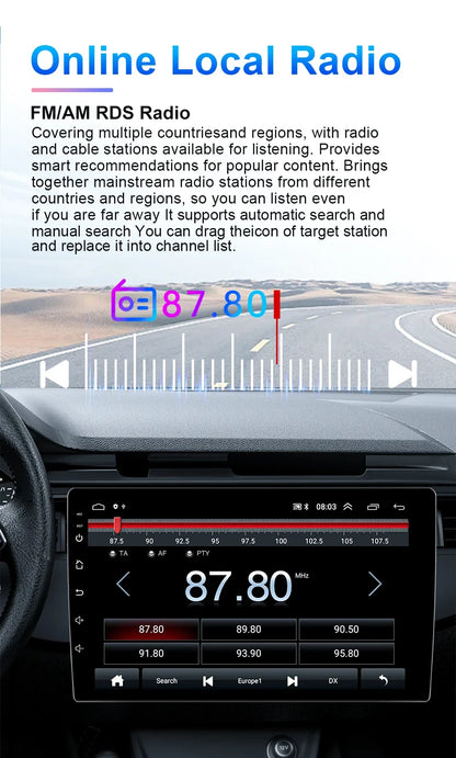 Android 7 "9" 10 "universal 2K Dvd Stereo Car Radio Carplay Auto Bluetooth 4g For Volkswagen Nissan Hyundai Toyota Honda
