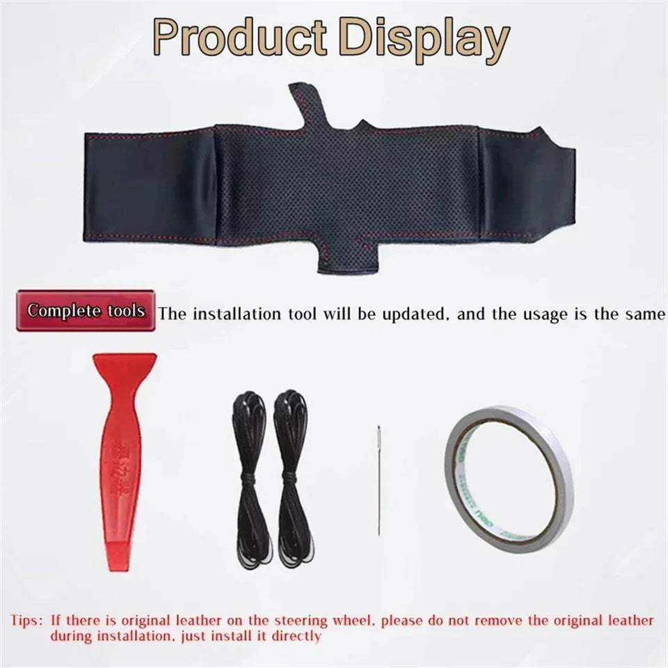 Car Steering Wheel Cover Suede Leather Steering Wrap Cover For Audi A2 8Z A3 8L Sportback A4 B6 Avant A6 C5 A8 D2 TT 8N S3
