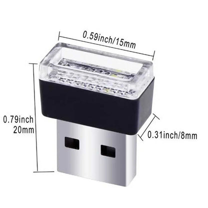 Mini USB LED Car Light - Auto Interior USB Atmosphere Light, Plug and Play Decor Lamp, Emergency Lighting, Stonego USB Lamp