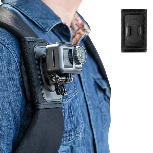 Backpack Shoulder Strap Mount Adjustable Shoulder Strap Holder for GoPro 13 12 11 10 9 8 DJI Osmo Action 5 4 3 Insta360 X5 X4 X3