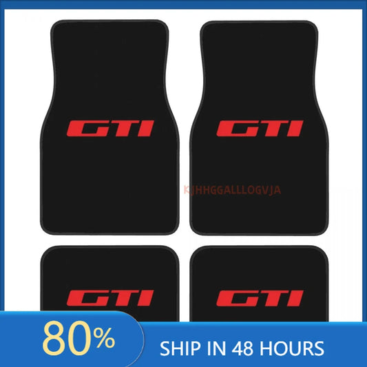 Emblems 4PCS Crystal Velvet Car Floor Mats Set of Four Anti Fouling Car Mats Carpet Anti Slip Car Floor Mats