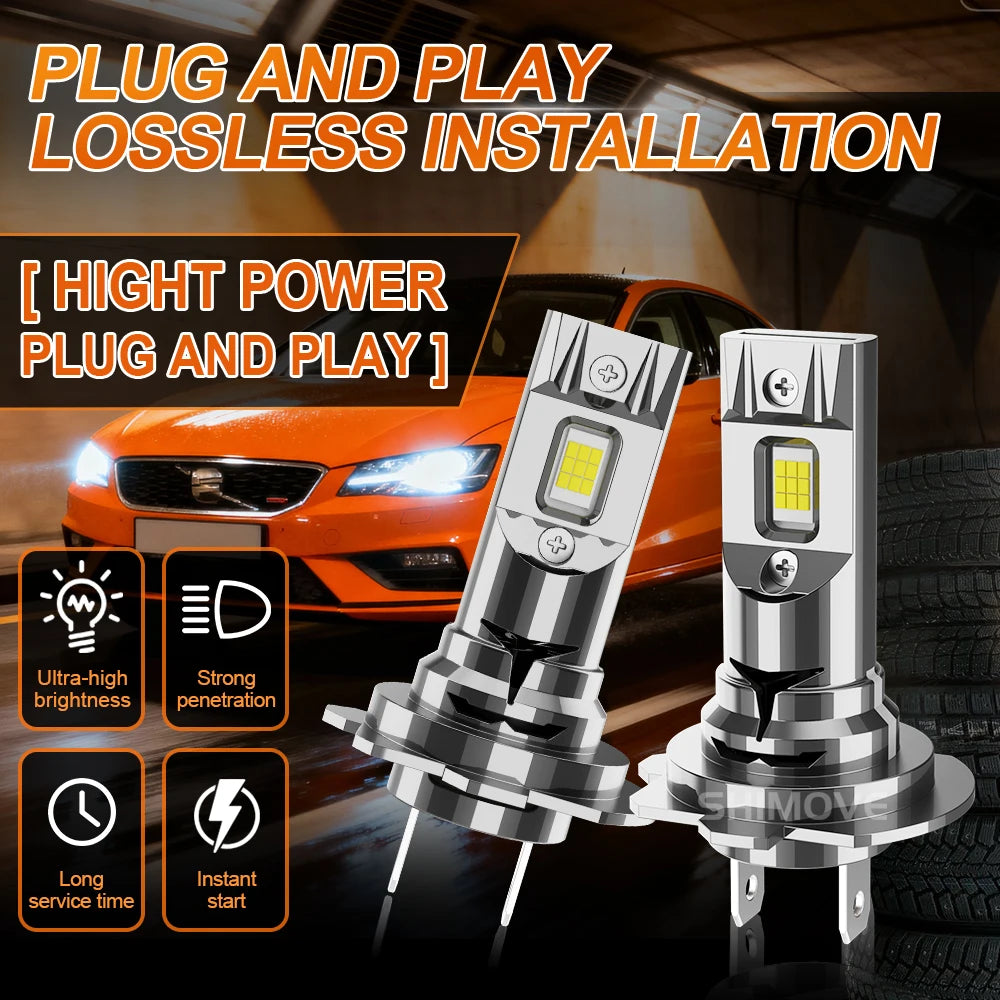 H7 H4 LED CANBUS Bulb 900000LM Ultra Powerful Led Light for Car Super Bright Wireless Automobile Motorcycle Diode Headlight Lamp