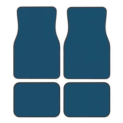 Black Solid Color Car Floor Mats Universal Non-Slip Carpets Rugs Front & Rear Car Foot Mats Set of 4 Pieces Auto Accessories