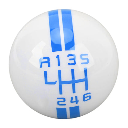 6 Speed Car Racing Gear Shift Knob for Shelby GT500 Style Round Ball Shift Knob with 3 Adapters for Manual Vehicle