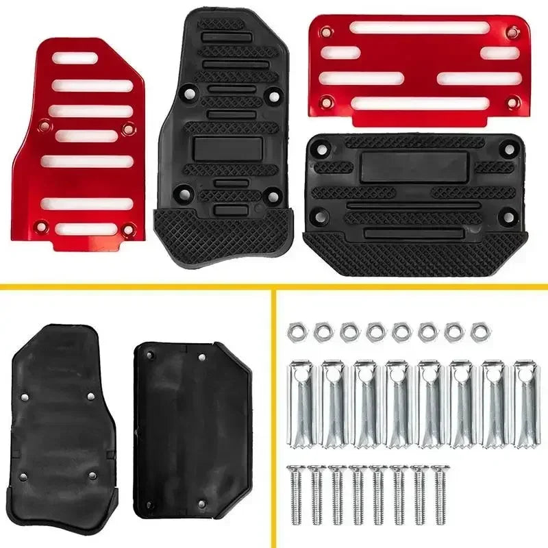 3 Pcs Manual Anti-Slip Car Pedals - Ergonomically Designed, Durable, Suitable For Throttle, Brake, Clutch Pedal  Car Accessories