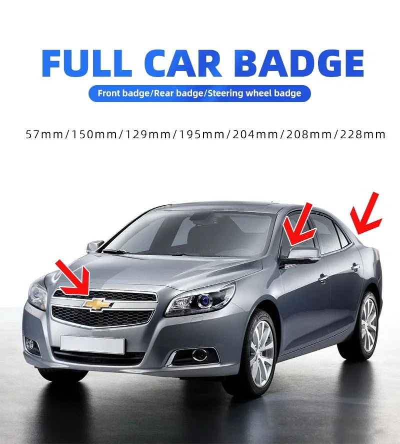 ABS Car Front Hood Emblem Sticker Rear Tail Trunk Badge Accessories for Chevrolet Epica Spark Aveo Captiva Cruze Malibu XL Trax