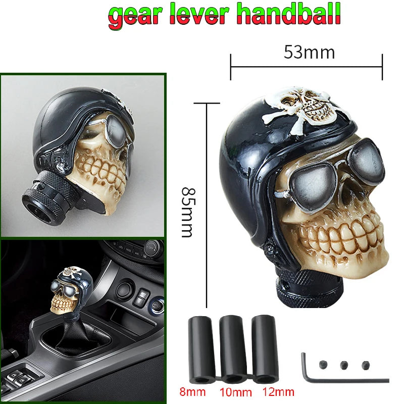 LED Lamp Shift Knob Skeleton Personalized Modification Sports Rod Gear Rod Universal Manual Head Rod Automotive Parts