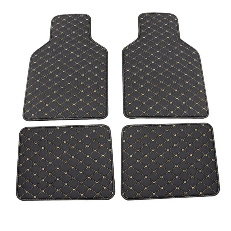 4 pcs Waterproof Leather Car Floor Mats Universal Auto Foot Pad Protector Automobile Interior Carpet Accessories Interior