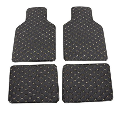 4 pcs Waterproof Leather Car Floor Mats Universal Auto Foot Pad Protector Automobile Interior Carpet Accessories Interior