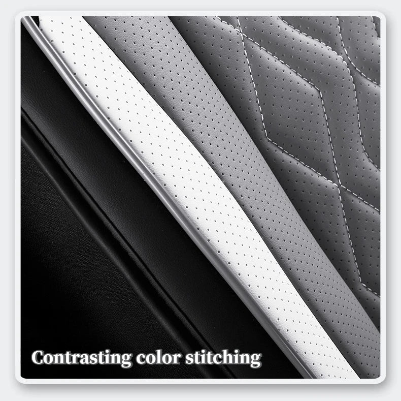 Universal Single  Car Seat Cover - Full-Wrap Design  Perforated PU Leather (Breathable & Durable), All-Season Fit for Most Cars