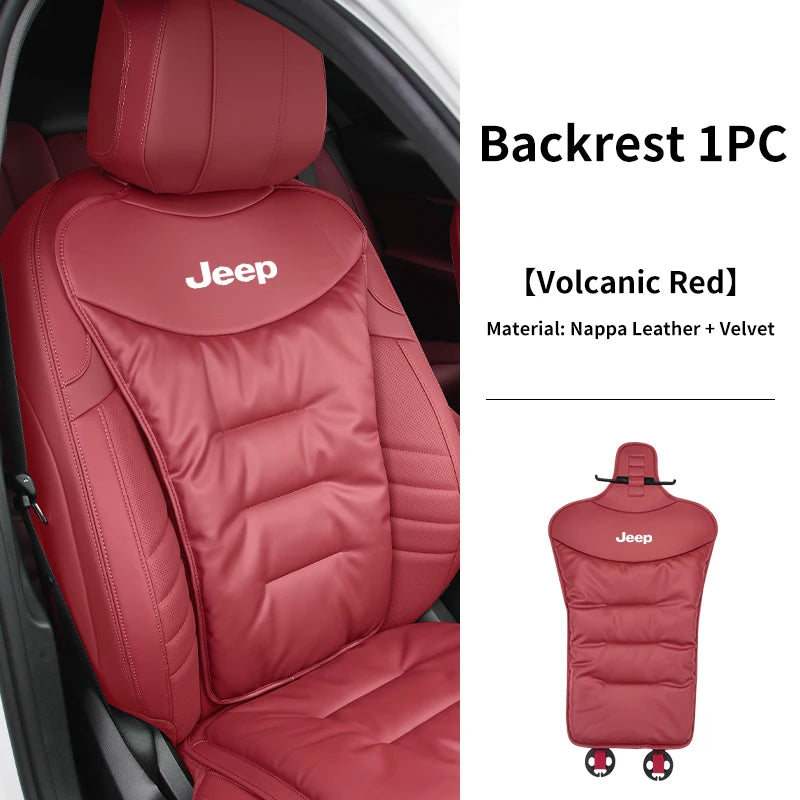 Car Velvet Cushion Vinter Leather Backrest Seat Cover Accessories For Jeep Grand Cherokee Compass Patriot Renegade Wrangler Libe
