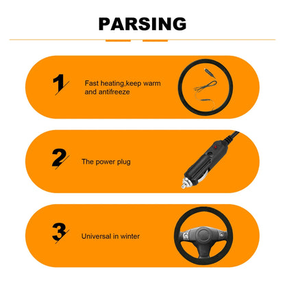 Winter Handle Cover Heated steering Wheel Cover 38cm Universal Warm Suede Car Steering Wheel Cover