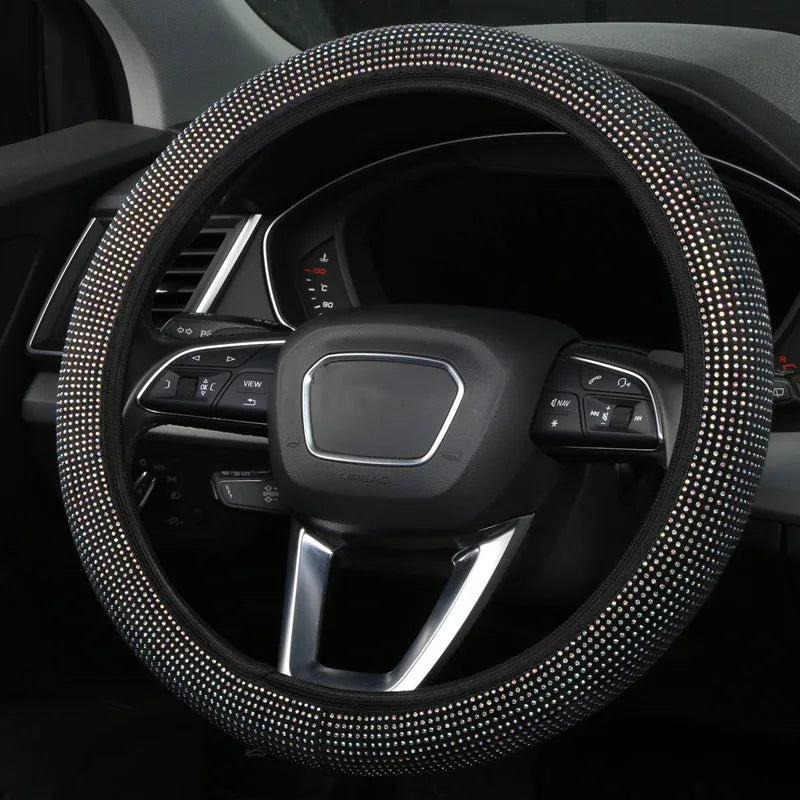 Crystal Car Steering Wheel Cover Bling Diamond Car Steering Wheel Cover RhinestonesAuto Interior Decoration Accessories