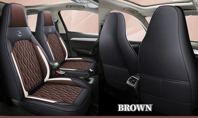 Universal Single  Car Seat Cover - Full-Wrap Design  Perforated PU Leather (Breathable & Durable), All-Season Fit for Most Cars