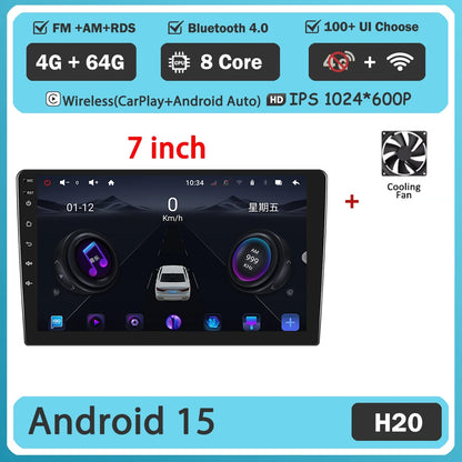 Android 7 "9" 10 "universal 2K Dvd Stereo Car Radio Carplay Auto Bluetooth 4g For Volkswagen Nissan Hyundai Toyota Honda