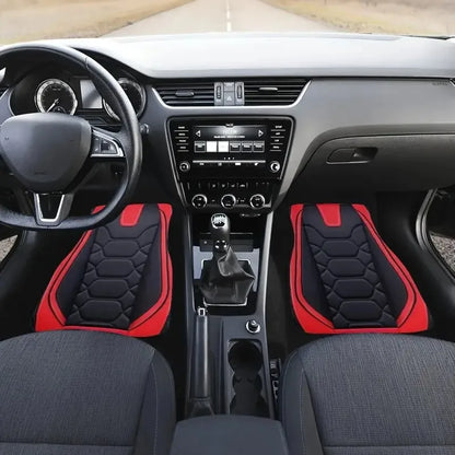 4pcs Universal Waterproof Car Floor Mats - Perfect for Front & Rear Vehicles - Polyester Fiber Non-slip Car Carpet Accessories
