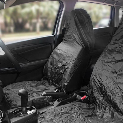 2PCS Car Seat Cover Universal Car Seat Protectors Waterproof Car Front Seat Covers Heavy Duty Foldable Polyester Car Seat Cover