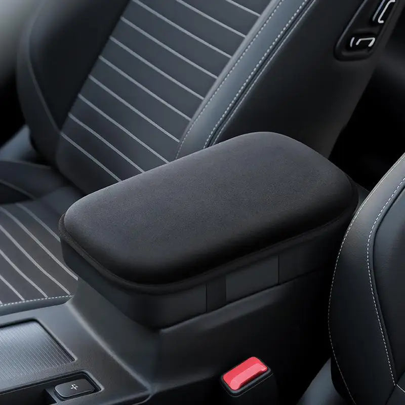 Car Central Console Armrest Pad Plush Warm Heightened Non-slip Universal Fit for Most Vehicles for Winter Long Drive Use