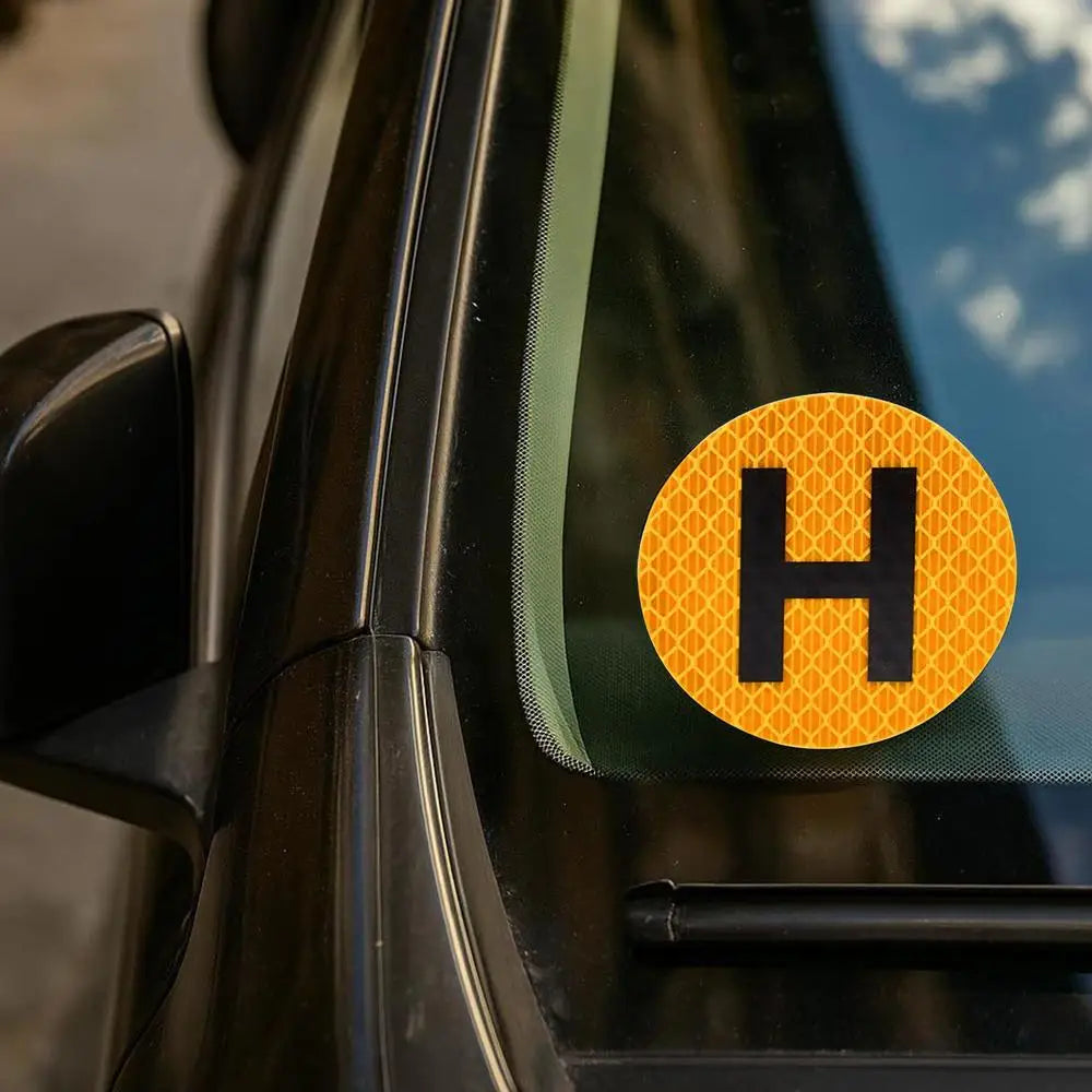Automotive Emblem Decals Magnetic Car Stickers With H Sign 6cm Vehicle Historical Badge For Windscreen Door Window