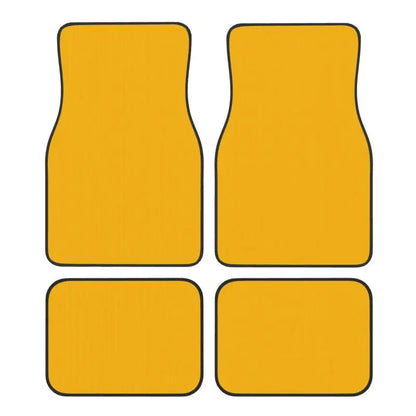Black Solid Color Car Floor Mats Universal Non-Slip Carpets Rugs Front & Rear Car Foot Mats Set of 4 Pieces Auto Accessories