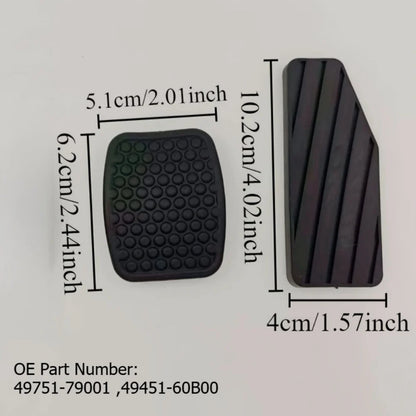 3-Piece Set Car Foot Pedals Anti-Slip Durable Brake And Accelerator Pedal Pads Universal Fit for Vehicles