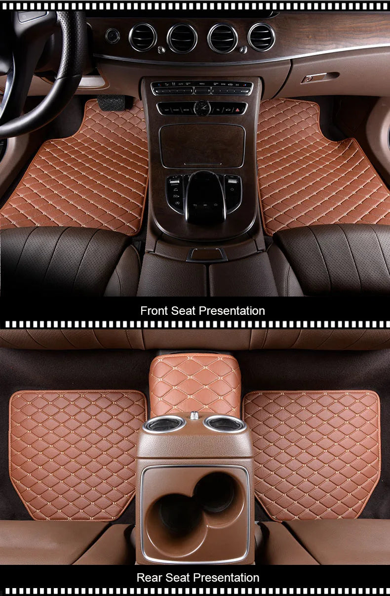 5 pcs Waterproof Leather Car Floor Mats Universal Auto Foot Pad Protector Automobile Interior Carpet Car Accessories Interior