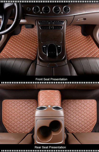 5 pcs Waterproof Leather Car Floor Mats Universal Auto Foot Pad Protector Automobile Interior Carpet Car Accessories Interior
