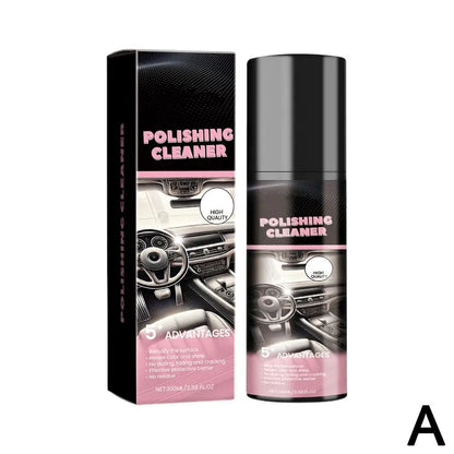 100ml Car Interior Polishing Cleaner Spray, Dashboard & Leather Restorer, UV Protection  Conditioner for Plastic, Vinyl & Rubber