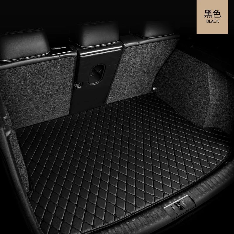 Car Mats Floor For Peugeot 5008 P87 2017~2023 7seat Luxury Leather Mat Car Floor Mats Universal Waterproof Cocho Car Accessories