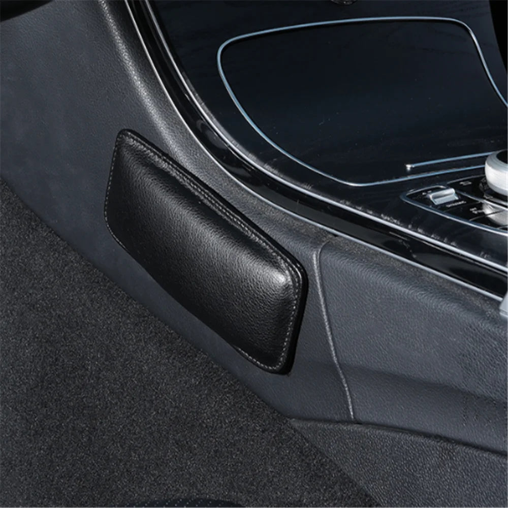 Car Knee Cushion, Soft Leather Car Door Armrest Pad for Knee, Leg, and Elbow Support Universal Car Center Console Cushion