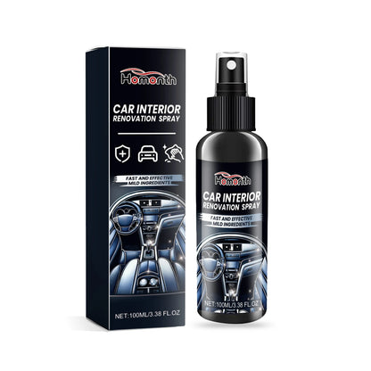 Car Interior Cleaner Restorer Spray Dashboard Plastic Leather Cleaner Protectant Polish Remove Stains Oil  Anti UV Interior100ml