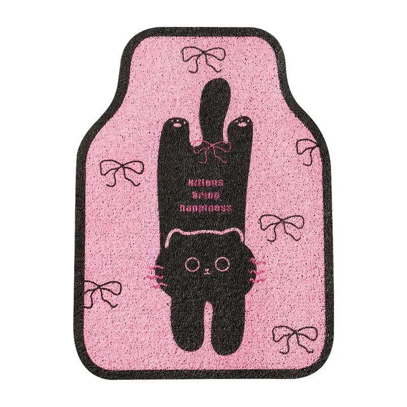 Universal Car Floor Mats Cute Women Driver Side Auto Foot Pad Non Slip Durable Carpet