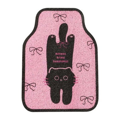 Universal Car Floor Mats Cute Women Driver Side Auto Foot Pad Non Slip Durable Carpet