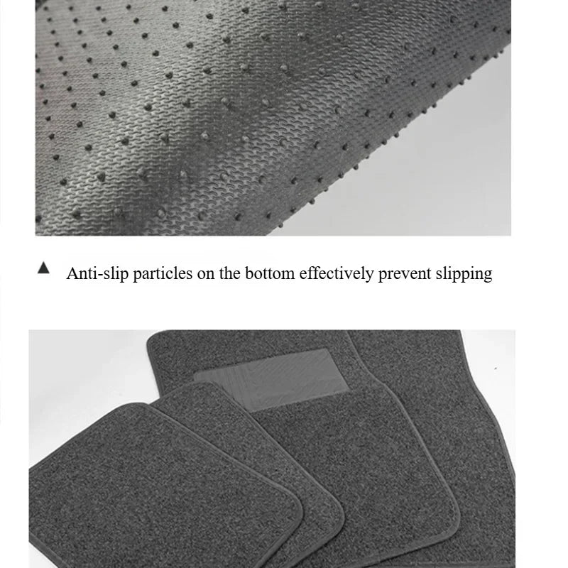 PVC Plush Car Floor Mats Non-Slip Wear-Resistant Easy-Clean Car Carpet Velcro Backed Car Floor Mats Suitable For All Seasons