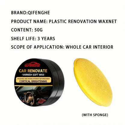 Car Dashboard Repair Wax, Anti-Aging and Whitening, Tire Gloss Wax, Leather Sofa Seat Care, Car Interior Maintenance