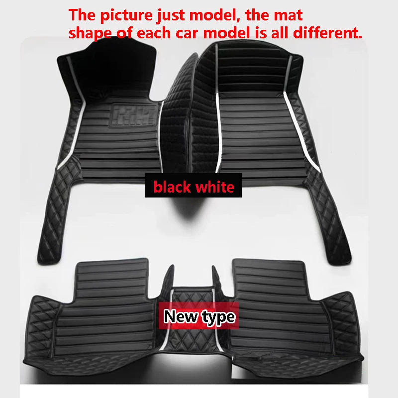 Custom Automotive Car Floor Mats For Mercedes W124 1985 1986 1987 1988 1989 Auto Luxury Leather Men Women Car Mats Full Coverage