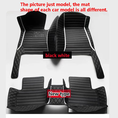 Custom Automotive Car Floor Mats For Mercedes W124 1985 1986 1987 1988 1989 Auto Luxury Leather Men Women Car Mats Full Coverage