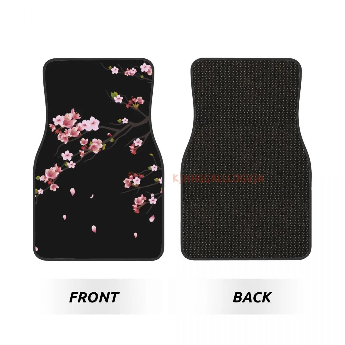 Japanese Sakura Branch 4PCS Crystal Velvet Car Floor Mats Set of Four Anti Fouling Car Mats Carpet Anti Slip Car Floor Mats