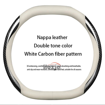 Leather car steering wheel cover suitable for Kia Sportage GT-Line RHD, K5 GT-Line RHD, EV6 RHD, EV9 RHD, Carnival RHD K4 RHD