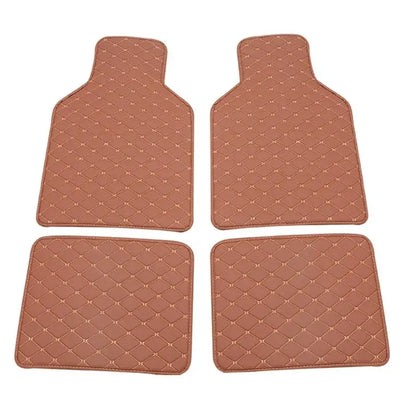 4 pcs Waterproof Leather Car Floor Mats Universal Auto Foot Pad Protector Automobile Interior Carpet Accessories Interior