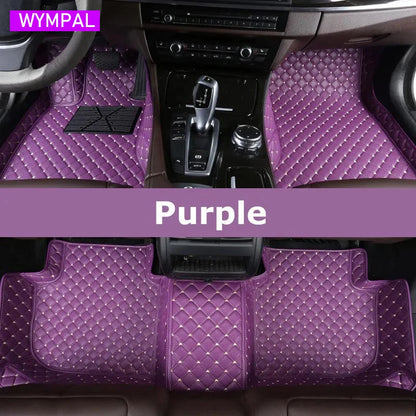 Custom Automotive Car Floor Mats For Mercedes W124 1985 1986 1987 1988 1989 Auto Luxury Leather Men Women Car Mats Full Coverage