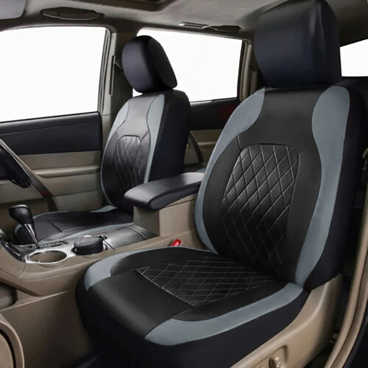 PU Leather Car Seat Cover - Universal, Waterproof, for Sedan, SUV, Pickup Truck, All Seasons