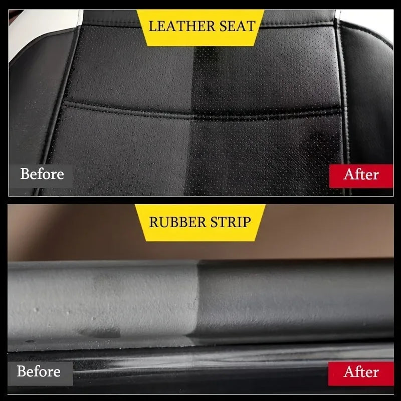 Black Universal Car Wax Paste: Dashboard Nano Crystal Coating, Interior Shine, Tire Protection & Oxidation Removal