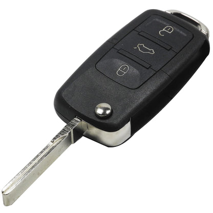 jingyuqin 3 Buttons Remote Car Key Flip Folding Key Shell Case For Volkswagen Vw Jetta Golf Passat Beetle Skoda Seat Polo B5