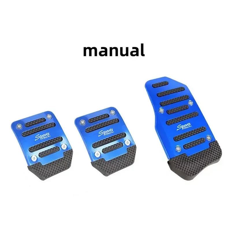 2pc Non-Slip Aluminum Alloy Car Pedal Pads, Automatic Transmission Brake & Gas Pedal Covers Auto SUV ATV Replacement Accessories
