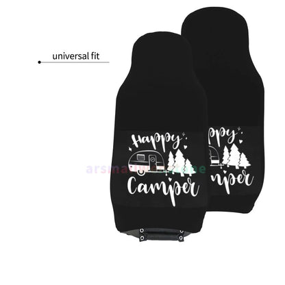 Camper Car Seat Cover 2PCS Front Car Seat Cover Seat Anti Fouling Protective Cover Cute Car Accessories