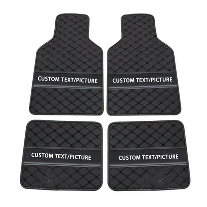 Universal Car Floor Mats Custom  Picture Leather Auto Carpet Anti-slip Interior Accessories Mats For All Car