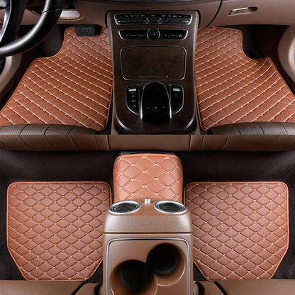 5 pcs Waterproof Leather Car Floor Mats Universal Auto Foot Pad Protector Automobile Interior Carpet Car Accessories Interior