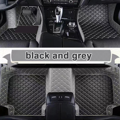 Car Mats Floor For Peugeot 5008 P87 2017~2023 7seat Luxury Leather Mat Car Floor Mats Universal Waterproof Cocho Car Accessories